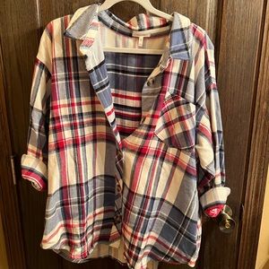 Maurice’s red white and blue shacket in size XXL.